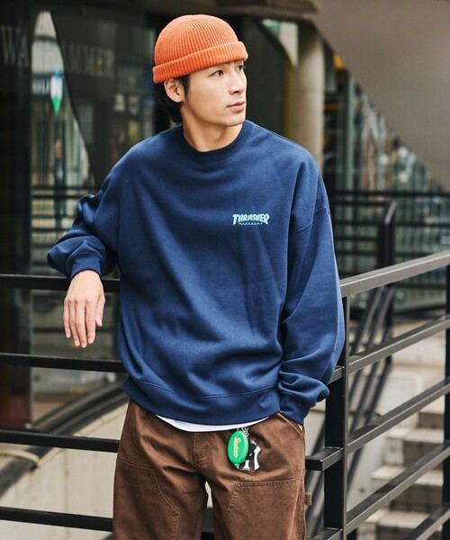 THRASHER（スラッシャー）の「THRASHER/スラッシャー 限定展開 別注 キャットモチーフ プリント スウェット（スウェット・メンズ・ピンク/アッシュグレー/スミクロ/ネイビー・SMALL/LARGE/MEDIUM）」の20枚目の写真