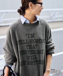 ≪追加≫MEAN MACHINE AGE 別注 PEANUTS VTG CREW SWT "CHARLIE"