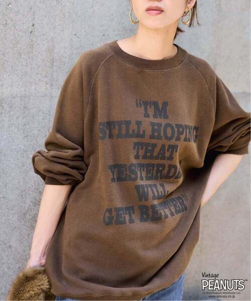 FRAMeWORK(フレームワーク)の「≪追加≫MEAN MACHINE AGE 別注 PEANUTS VTG CREW SWT "CHARLIE"(スウェット・レディース・ブラウン/スミクロ・FREE)」の7枚目の写真