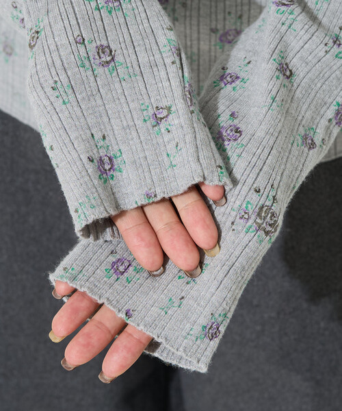 FREAK'S STORE(フリークスストア)の「限定展開 花柄 プリント ニット プルオーバー(ニット/セーター・レディース・ナチュラル/ライトグレー・フリ-)」の22枚目の写真