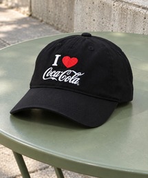 Coca Cola（コカコーラ）の「【Coca-Cola/コカ・コーラ】コットンキャップ/I LOVE ロゴ刺繍（キャップ）」