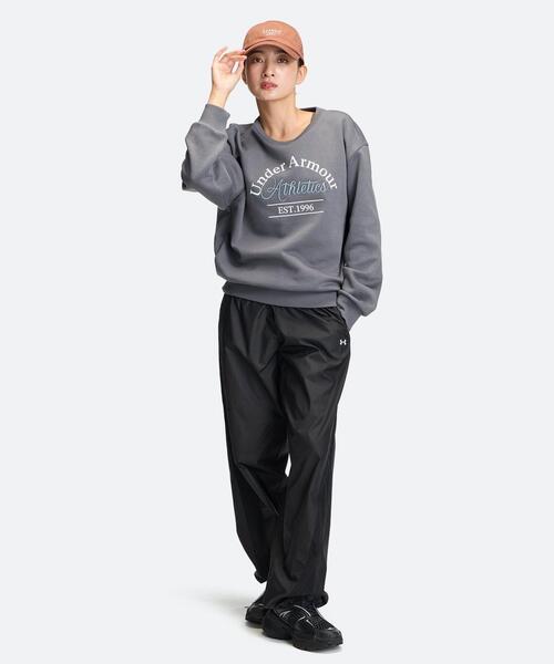 UNDER ARMOUR(アンダーアーマー)の「UAライバルフリース クルー(ライフスタイル/レディース)(スウェット・レディース・グレー×ホワイト・XL/L/M/S)」の3枚目の写真