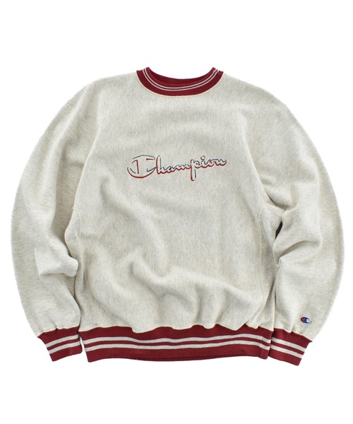 USED】90's Champion 配色リブ リバースウィーブ スウェット USA製