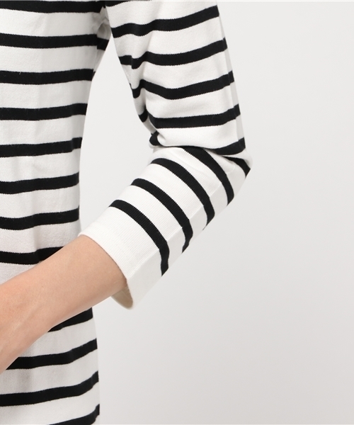 MOUSSY（マウジー）の「A-LINE BORDER T/S（Tシャツ/カットソー・レディース・ピンク系その他/ホワイト系その他/ベージュ系その他・FREE）」の8枚目の写真