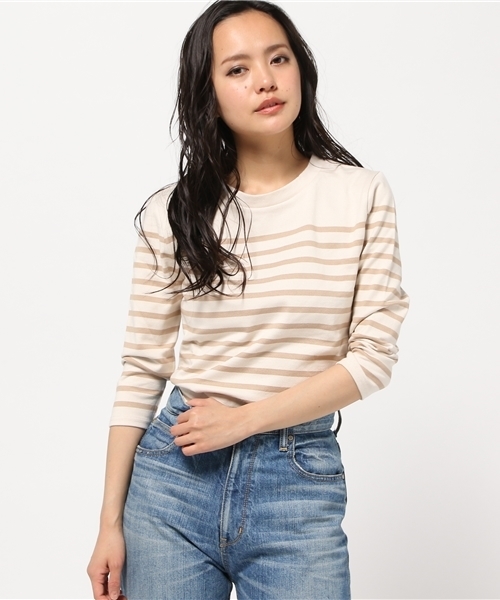 MOUSSY（マウジー）の「A-LINE BORDER T/S（Tシャツ/カットソー・レディース・ピンク系その他/ホワイト系その他/ベージュ系その他・FREE）」の12枚目の写真