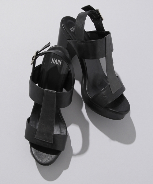 HARE（ハレ）の「ハイショクヒールサンダル（サンダル・レディース・ブラック/グレー/ピンク・MEDIUM/LARGE）」の2枚目の写真