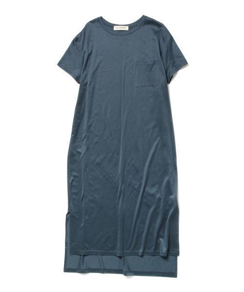 Ray BEAMS（レイビームス）の「Ray BEAMS / サイドスリット マキシ Tシャツ ワンピース（ワンピース・レディース・ライトグレー/ブルー系その他・ONE SIZE）」の4枚目の写真