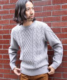 coen | アランケーブルクルーネックニット(ニット/セーター)