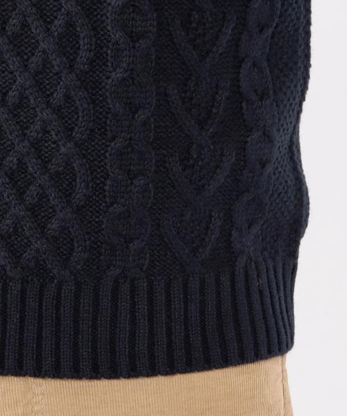 coen（コーエン）の「アランケーブルクルーネックニット（ニット/セーター・メンズ・ネイビー/グレー/マスタード/オリーブ・MEDIUM/LARGE/SMALL/X-LARGE）」の21枚目の写真