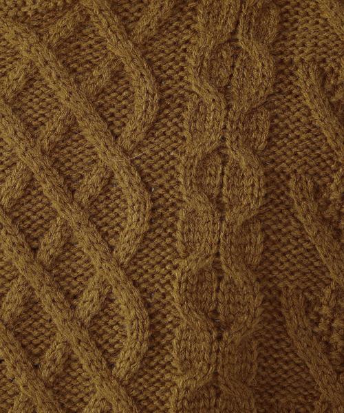 coen（コーエン）の「アランケーブルクルーネックニット（ニット/セーター・メンズ・ネイビー/グレー/マスタード/オリーブ・MEDIUM/LARGE/SMALL/X-LARGE）」の14枚目の写真