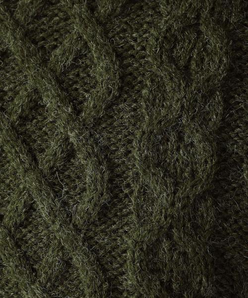 coen（コーエン）の「アランケーブルクルーネックニット（ニット/セーター・メンズ・ネイビー/グレー/マスタード/オリーブ・MEDIUM/LARGE/SMALL/X-LARGE）」の16枚目の写真