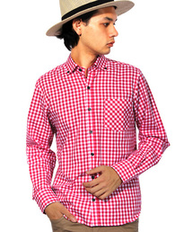 ギンガムチェック 長袖シャツ 日本製