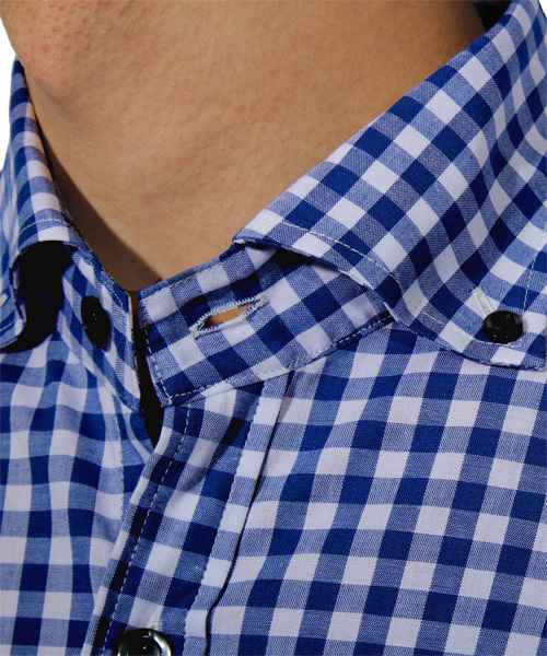 ８(eight)（エイト）の「ギンガムチェック 長袖シャツ 日本製（シャツ/ブラウス・メンズ・ブルー/レッド/ブラック・LARGE/MEDIUM/X-LARGE）」の19枚目の写真