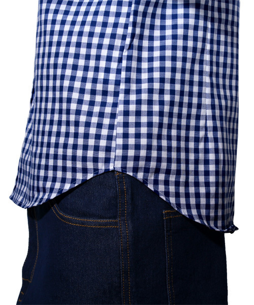 ８(eight)（エイト）の「ギンガムチェック 長袖シャツ 日本製（シャツ/ブラウス・メンズ・ブルー/レッド/ブラック・LARGE/MEDIUM/X-LARGE）」の4枚目の写真