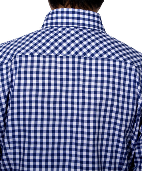 ８(eight)（エイト）の「ギンガムチェック 長袖シャツ 日本製（シャツ/ブラウス・メンズ・ブルー/レッド/ブラック・LARGE/MEDIUM/X-LARGE）」の6枚目の写真