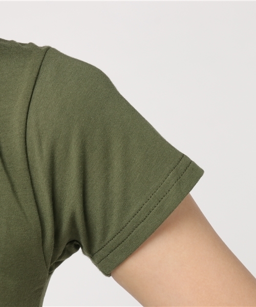 classicalelf（クラシカルエルフ）の「UネックフレンチスリーブチビTシャツ（Tシャツ/カットソー・レディース・グレー/ネイビー/ローズ/カーキ/ブラック/ホワイト/ロイヤルブルー/グリーン/モカ/ストライプ・LARGE/MEDIUM/SMALL/XX-LARGE/X-LARGE）」の19枚目の写真