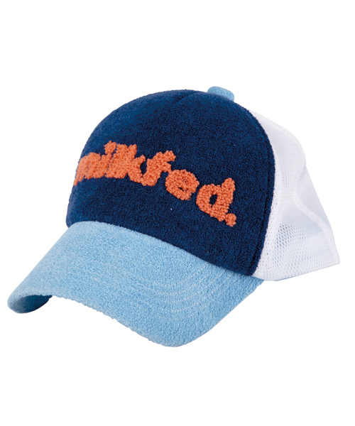 MILKFED.（ミルクフェド）の「MESH CAP 80S FONT（ハット・レディース・ホワイト/ネイビー・ONE SIZE）」の2枚目の写真