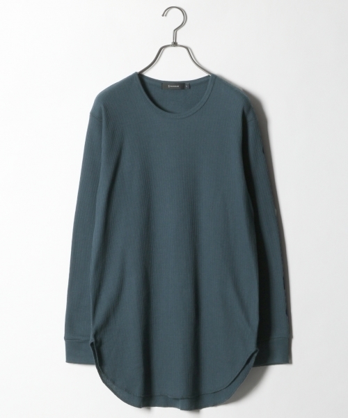 RAGEBLUE(レイジブルー)の「裏起毛ワッフルロングクルー/776695(Tシャツ/カットソー・メンズ・グレー/ブルー/ブラック/ホワイト・LARGE/MEDIUM/SMALL)」の1枚目の写真
