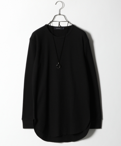 RAGEBLUE(レイジブルー)の「裏起毛ワッフルロングクルー/776695(Tシャツ/カットソー・メンズ・グレー/ブルー/ブラック/ホワイト・LARGE/MEDIUM/SMALL)」の3枚目の写真