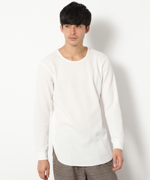 RAGEBLUE(レイジブルー)の「裏起毛ワッフルロングクルー/776695(Tシャツ/カットソー・メンズ・グレー/ブルー/ブラック/ホワイト・LARGE/MEDIUM/SMALL)」の5枚目の写真