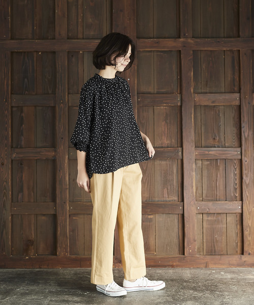 AMERICAN HOLIC(アメリカンホリック)の「コットンツイルハイウエストチノパンツ(チノパンツ・レディース・ベージュ/カーキ/イエロー/ブルー/ナチュラル/ダークネイビー・S/M/L)」の15枚目の写真