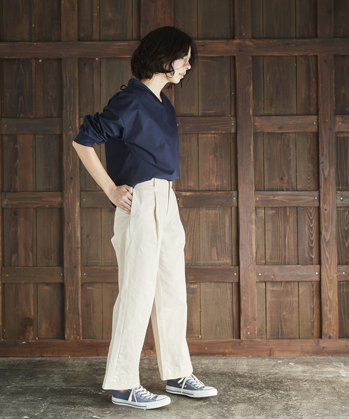 AMERICAN HOLIC(アメリカンホリック)の「コットンツイルハイウエストチノパンツ(チノパンツ・レディース・ベージュ/カーキ/イエロー/ブルー/ナチュラル/ダークネイビー・S/M/L)」の21枚目の写真