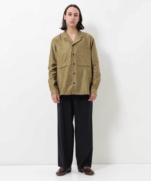 ADAM ET ROPE'(アダムエロペ)の「コットンキュプラモールスキンシャツ(シャツ/ブラウス・メンズ・ブラック/ベージュ・M/L)」の11枚目の写真