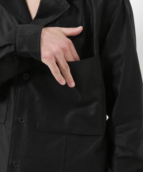 ADAM ET ROPE'(アダムエロペ)の「コットンキュプラモールスキンシャツ(シャツ/ブラウス・メンズ・ブラック/ベージュ・M/L)」の17枚目の写真