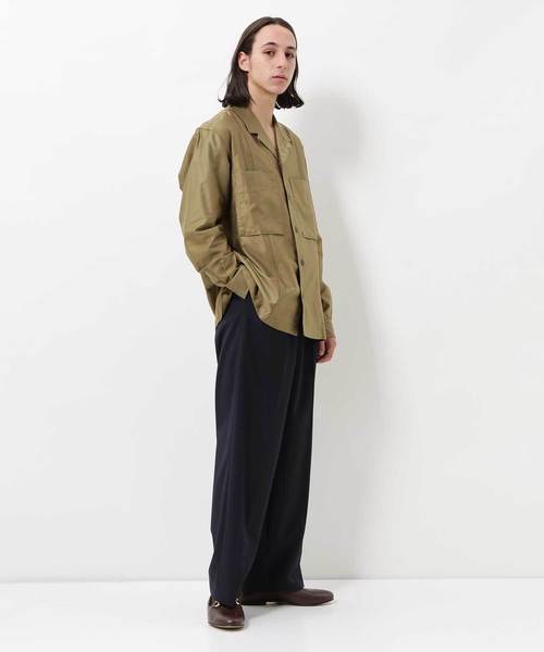 ADAM ET ROPE'(アダムエロペ)の「コットンキュプラモールスキンシャツ(シャツ/ブラウス・メンズ・ブラック/ベージュ・M/L)」の10枚目の写真