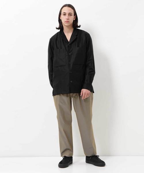 ADAM ET ROPE'(アダムエロペ)の「コットンキュプラモールスキンシャツ(シャツ/ブラウス・メンズ・ブラック/ベージュ・M/L)」の4枚目の写真