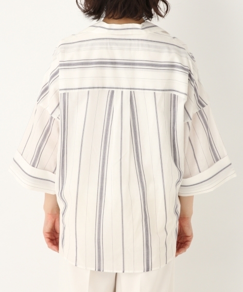 A part by（アパートバイ）の「Cリヨセル／カイキンシャツ8S 786962（シャツ/ブラウス・レディース・ホワイト/ベージュ/ホワイト系その他/ブルー系その他・FREE）」の10枚目の写真