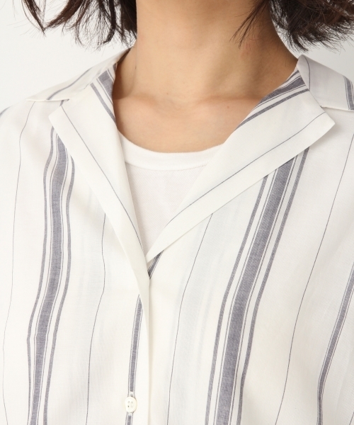 A part by（アパートバイ）の「Cリヨセル／カイキンシャツ8S 786962（シャツ/ブラウス・レディース・ホワイト/ベージュ/ホワイト系その他/ブルー系その他・FREE）」の11枚目の写真