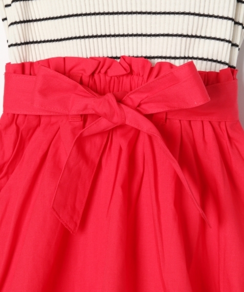 GLOBAL WORK（グローバルワーク）の「【キッズ】ウエストリボンレイヤーワンピース7分袖（ワンピース・キッズ・レッド/イエロー/ネイビー・XX-LARGE/LARGE/MEDIUM/X-LARGE/SMALL）」の12枚目の写真