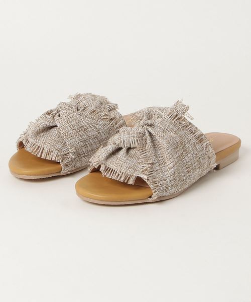 LIPSTAR（リップスター）の「フリンジねじりサンダル（サンダル・レディース・ブラック/グレー/オレンジ・L/M）」の3枚目の写真