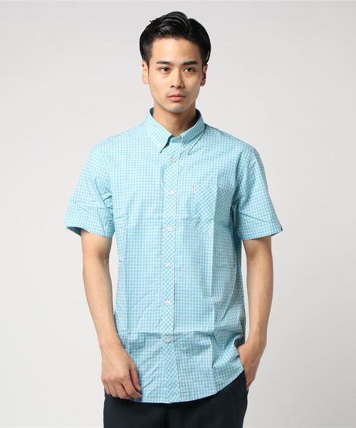 Ben Sherman(ベンシャーマン)の「ギンガムチェック半袖シャツ(シャツ/ブラウス)」|ライトブルー