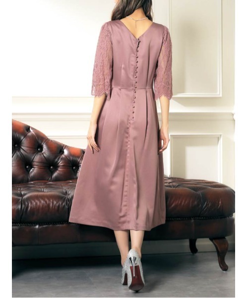 darial（ダリアル）の「サテンフレアワンピースドレス（ドレス・レディース・ネイビー/ピンク/シルバー/ミント・S/LL/3L/4L/XS/M/L）」の20枚目の写真