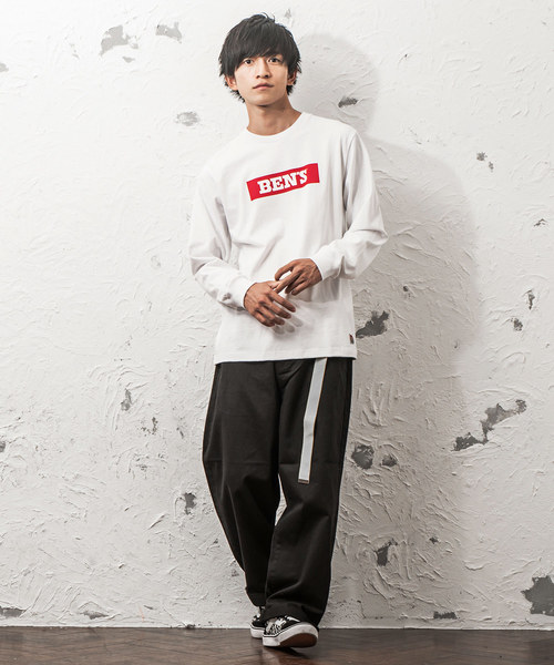 MinoriTY（マイノリティ）の「ＢＥＮＳＢＯＸロゴロングＴ（Tシャツ/カットソー・メンズ・ホワイト/ネイビー/ベージュ/グリーン/ブラック・L/M/XL）」の6枚目の写真