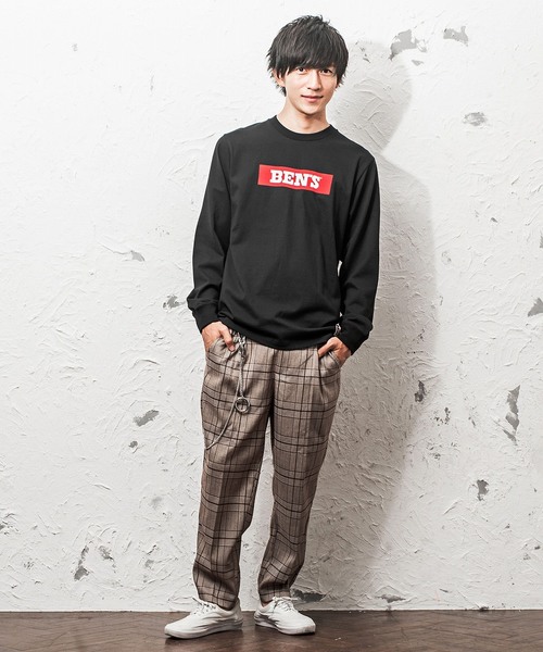 MinoriTY（マイノリティ）の「ＢＥＮＳＢＯＸロゴロングＴ（Tシャツ/カットソー・メンズ・ホワイト/ネイビー/ベージュ/グリーン/ブラック・L/M/XL）」の8枚目の写真