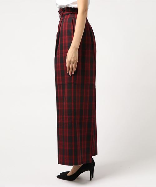 MOUSSY（マウジー）の「SHADOW CHECK BELTED PANTS（その他パンツ・レディース・ベージュ系その他/グリーン系その他/レッド系その他・1/2）」の7枚目の写真