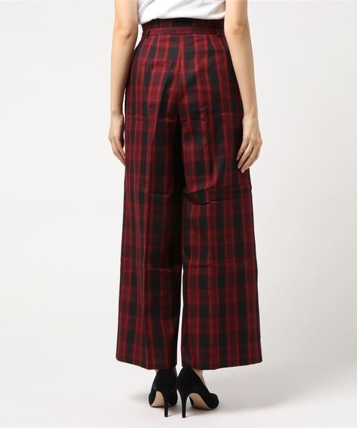 MOUSSY（マウジー）の「SHADOW CHECK BELTED PANTS（その他パンツ・レディース・ベージュ系その他/グリーン系その他/レッド系その他・1/2）」の4枚目の写真