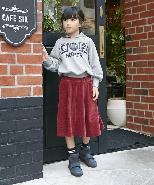 Otonato（オトナト）の「サイド釦スカートパンツ（スカート・キッズ・エンジ/ネイビー・130/120/100/95/90/140/80/110）」の5枚目の写真