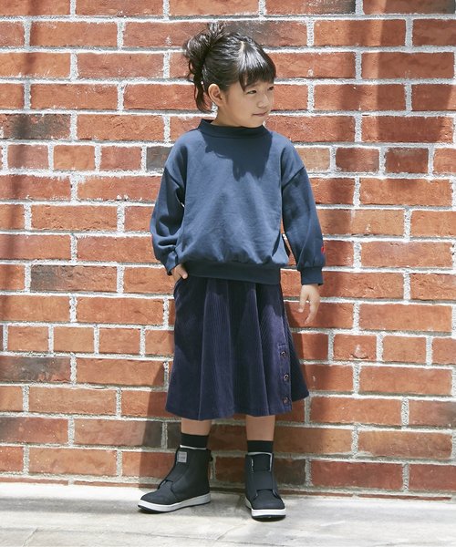 Otonato（オトナト）の「サイド釦スカートパンツ（スカート・キッズ・エンジ/ネイビー・130/120/100/95/90/140/80/110）」の10枚目の写真