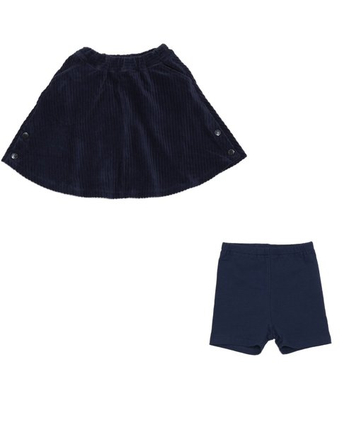 Otonato（オトナト）の「サイド釦スカートパンツ（スカート・キッズ・エンジ/ネイビー・130/120/100/95/90/140/80/110）」の9枚目の写真