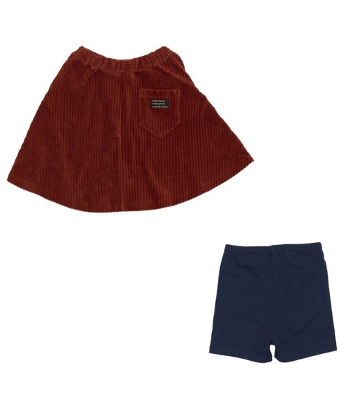 Otonato（オトナト）の「サイド釦スカートパンツ（スカート・キッズ・エンジ/ネイビー・130/120/100/95/90/140/80/110）」の11枚目の写真