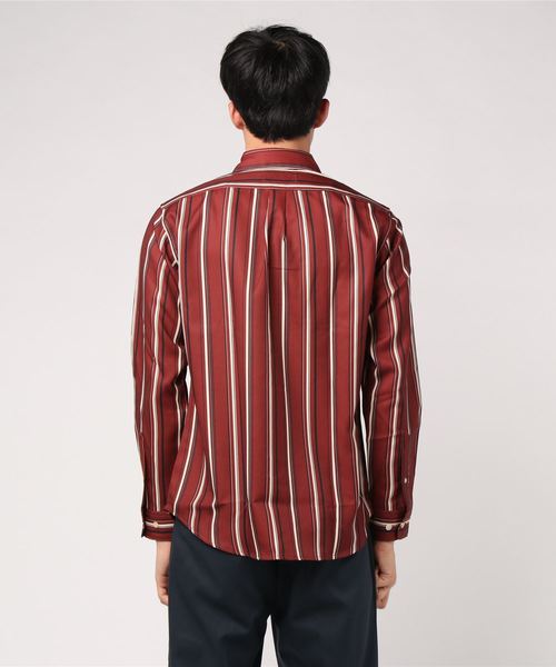 L&HARMONY（エルアンドハーモニー）の「マルチストライプレギュラーシャツ（シャツ/ブラウス・メンズ・ブラック/ネイビー/ワイン・MEDIUM/LARGE）」の5枚目の写真