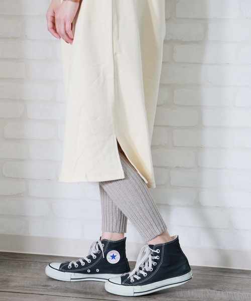 HER CLOSET（ハークローゼット）の「【HERCLOSET】アンチピリングリブレギンス（レギンス/スパッツ・レディース・杢グレー/チャコール/ブラック/グレー系その他/ブラウン・M）」の4枚目の写真