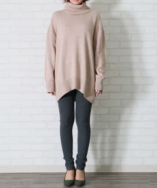 HER CLOSET（ハークローゼット）の「【HERCLOSET】アンチピリングリブレギンス（レギンス/スパッツ・レディース・杢グレー/チャコール/ブラック/グレー系その他/ブラウン・M）」の6枚目の写真