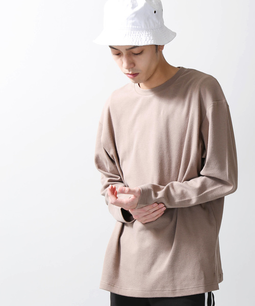 WEGO（ウィゴー）の「WEGO/ソフトタッチクルーネックカットソー（Tシャツ/カットソー・メンズ・ブラック/ホワイト/ベージュ/ホワイト系その他5・LARGE/MEDIUM/SMALL）」の4枚目の写真