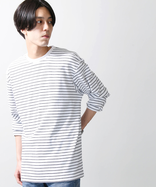 WEGO（ウィゴー）の「WEGO/ソフトタッチクルーネックカットソー（Tシャツ/カットソー・メンズ・ブラック/ホワイト/ベージュ/ホワイト系その他5・LARGE/MEDIUM/SMALL）」の2枚目の写真