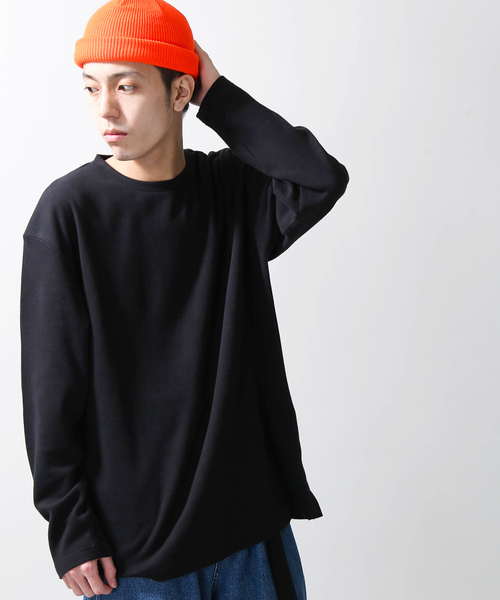 WEGO（ウィゴー）の「WEGO/ソフトタッチクルーネックカットソー（Tシャツ/カットソー・メンズ・ブラック/ホワイト/ベージュ/ホワイト系その他5・LARGE/MEDIUM/SMALL）」の3枚目の写真